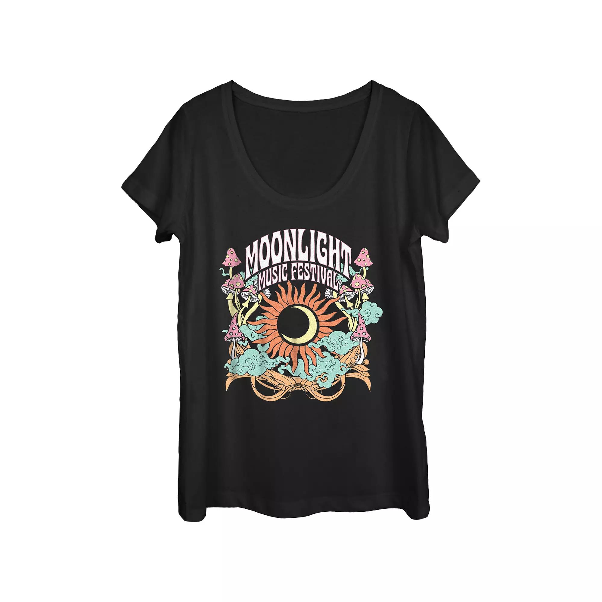 Juniors' Moonlight Music Festival Scoop Neck Graphic Tee, Women's,  Product Image