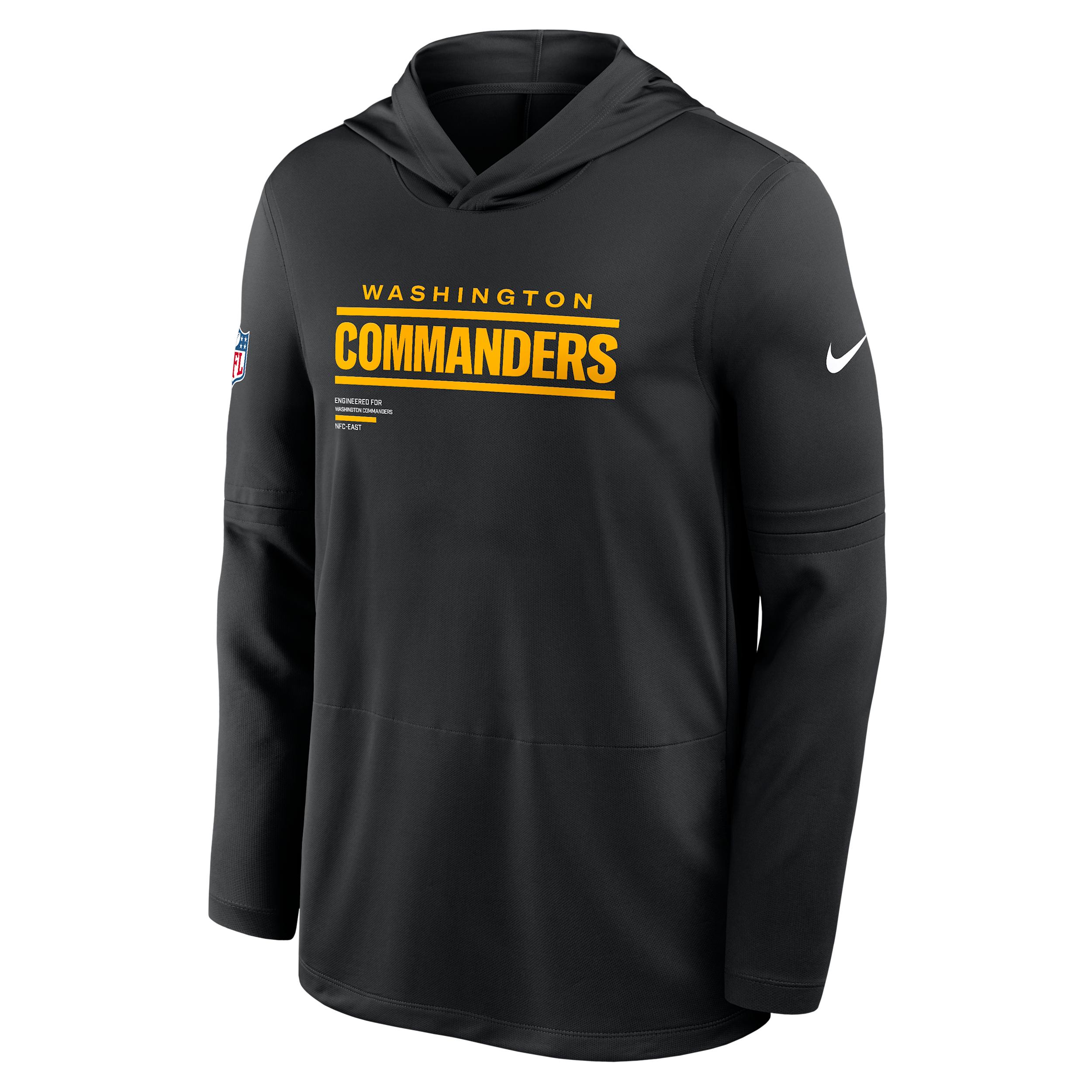 Washington Commanders Pure Fury Sideline Nike Mens Dri-FIT NFL Long-Sleeve Hooded Top | 03B900A9E-P8B Product Image