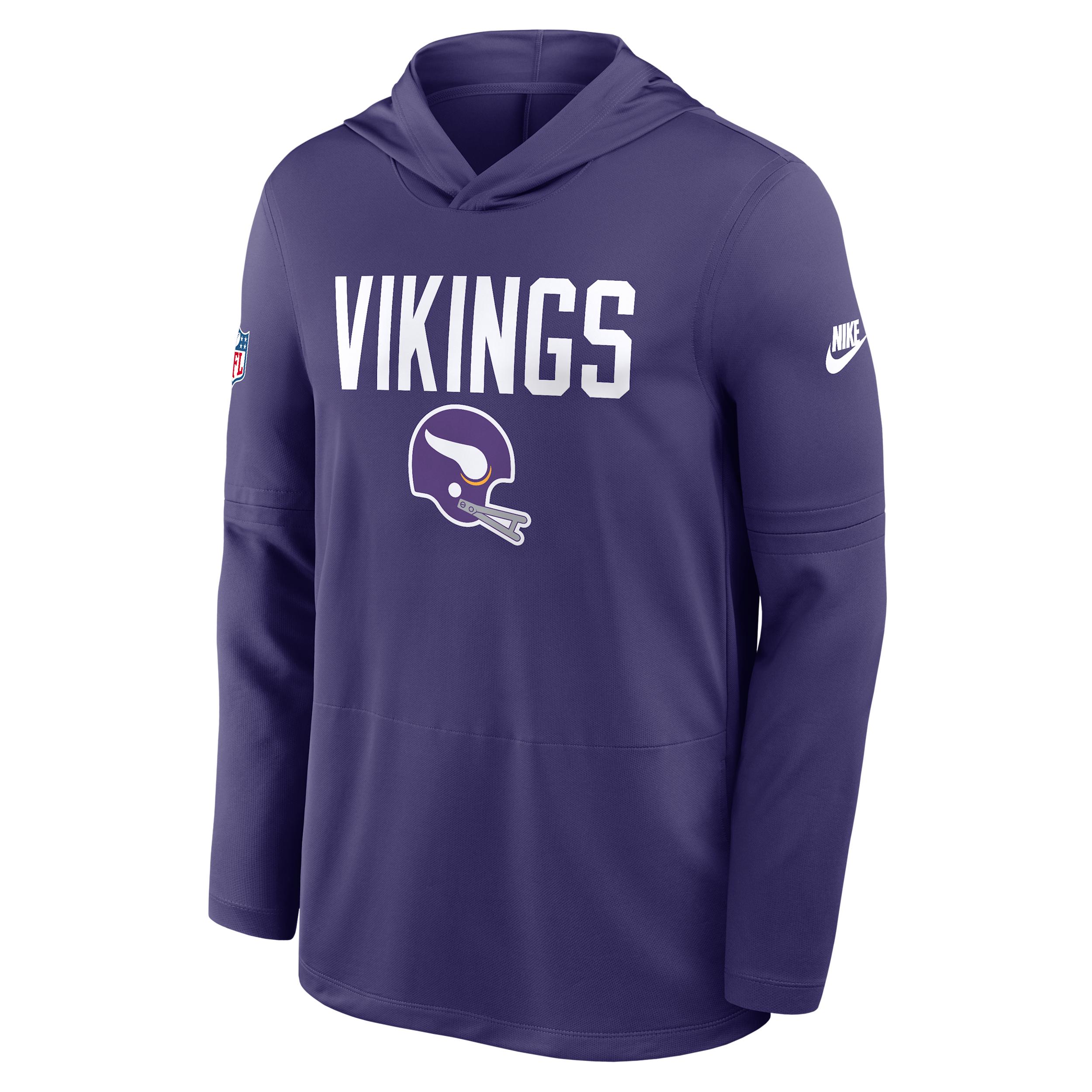 Minnesota Vikings Pass Accuracy Nike Mens Dri-FIT NFL Long-Sleeve Hooded Top | 03B952MQ9M-D60 Product Image