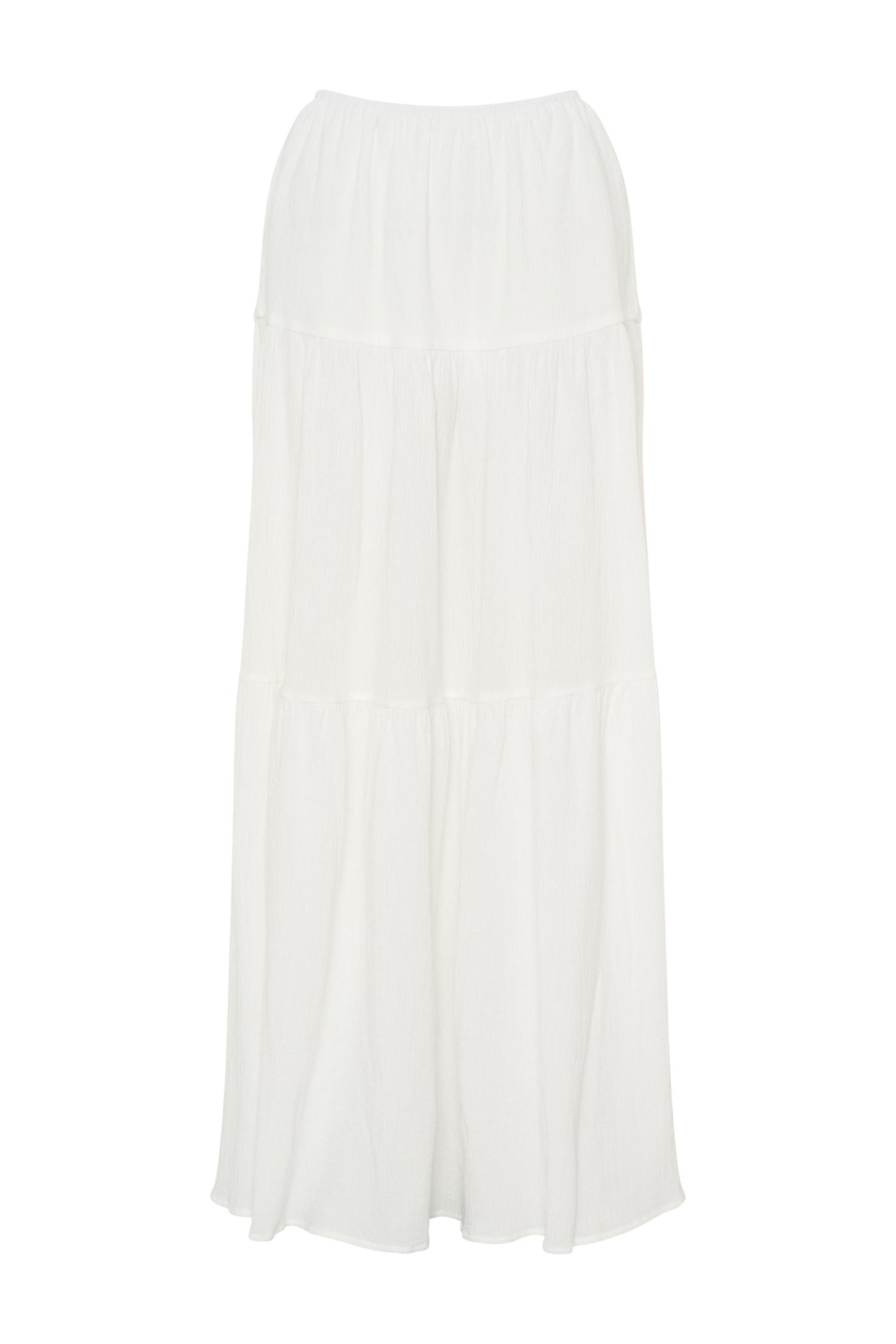 Jacinda Cotton Maxi Skirt - White Product Image