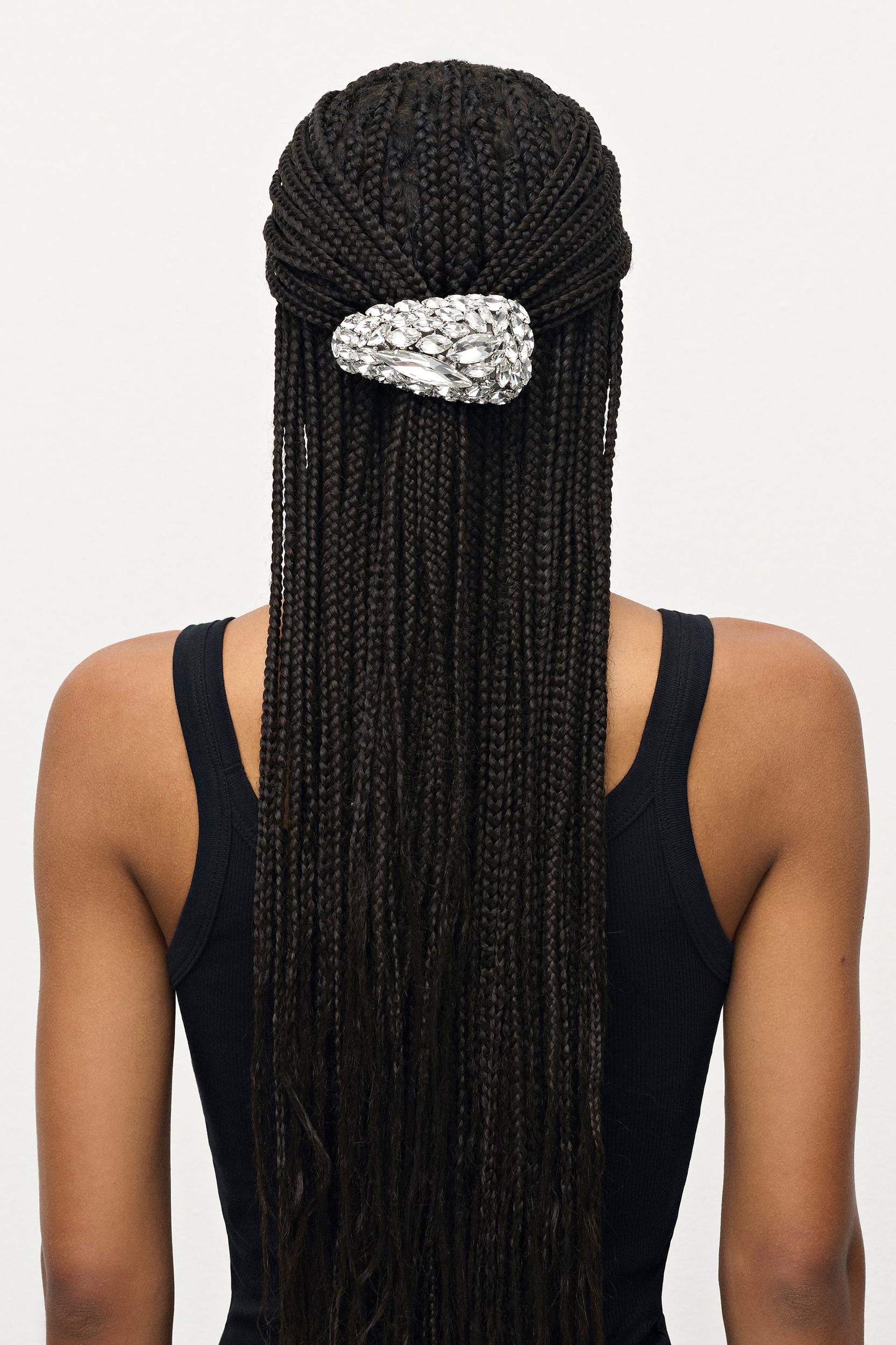 Large Crystal Cluster Triangle Hairclip Product Image