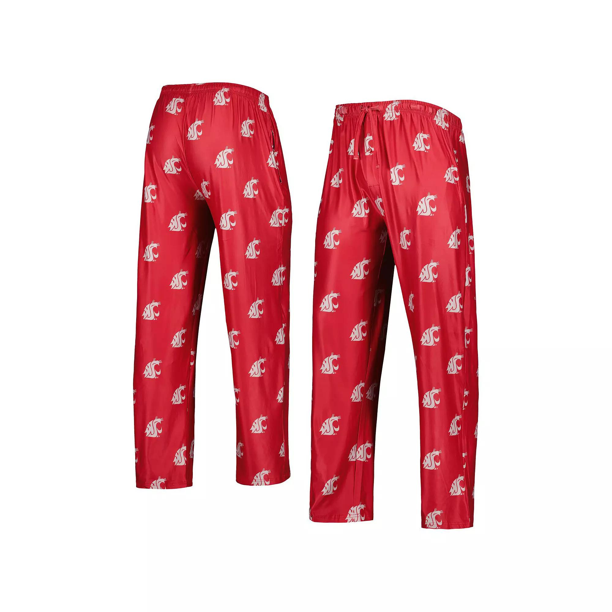 Men's Concepts Sport Crimson Washington State Cougars Logo Flagship Allover Print Pants, Size: Medium, Wsc Red Product Image