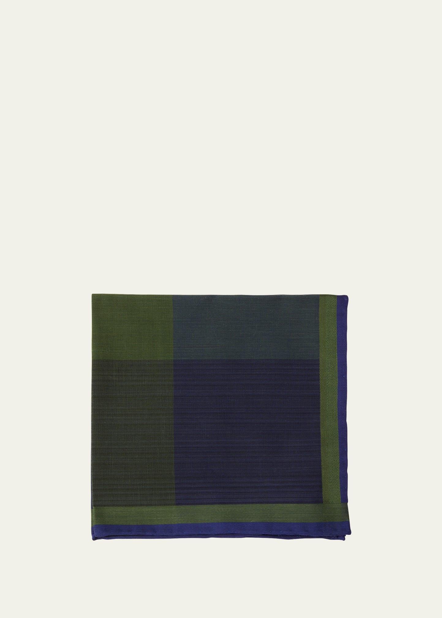 Mens Bicolor Tartan Check Handkerchief Product Image