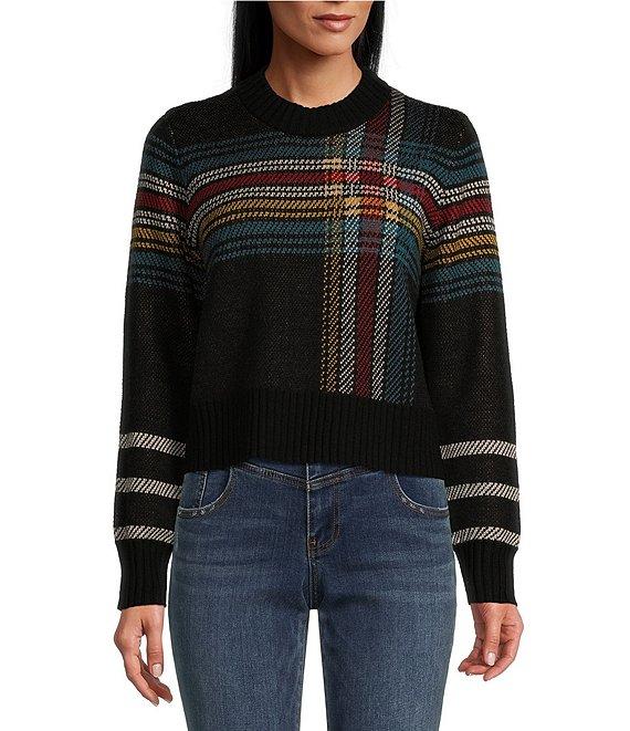 Pendleton Merino Plaid Crew Neck Long Sleeve Pullover Product Image