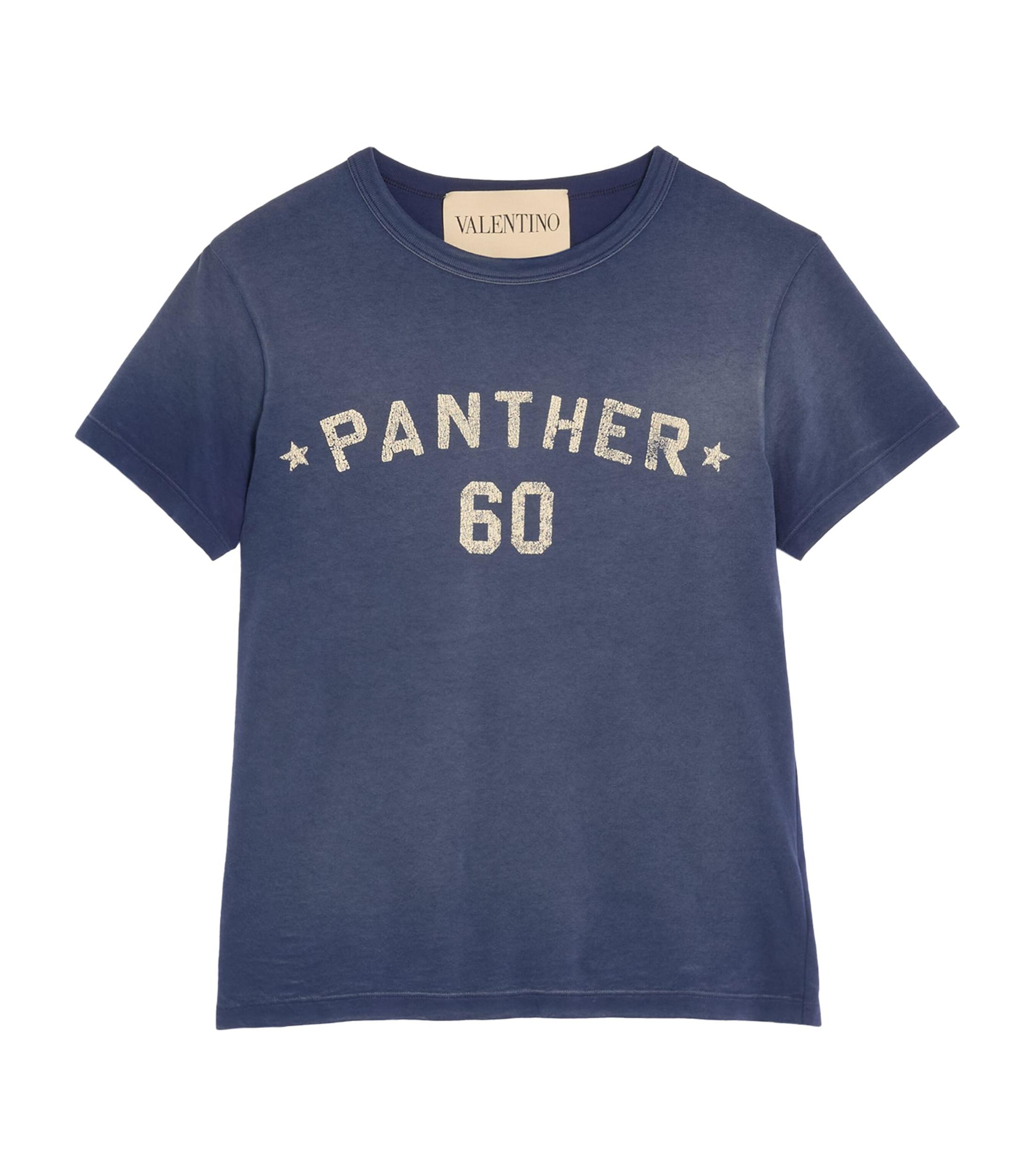 VALENTINO Garavani Navy Cotton T-shirt In Blue Product Image
