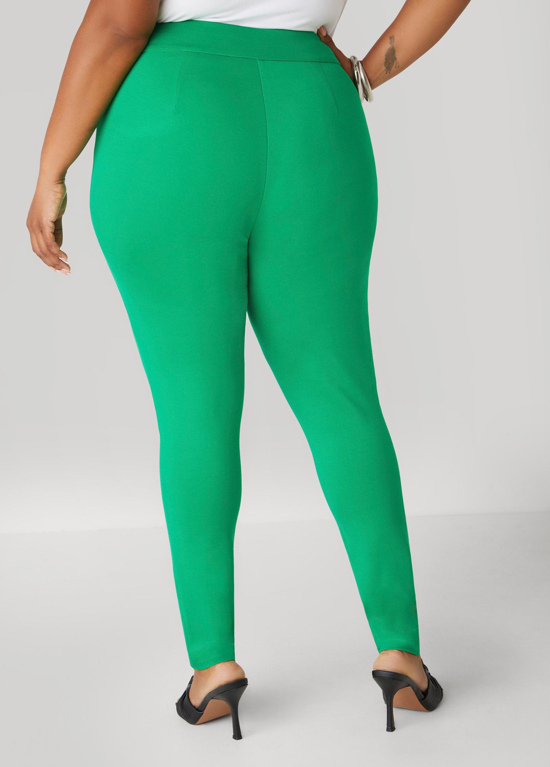 Plus Size High Waist Ponte Pull On Leggings Ashley Stewart Product Image