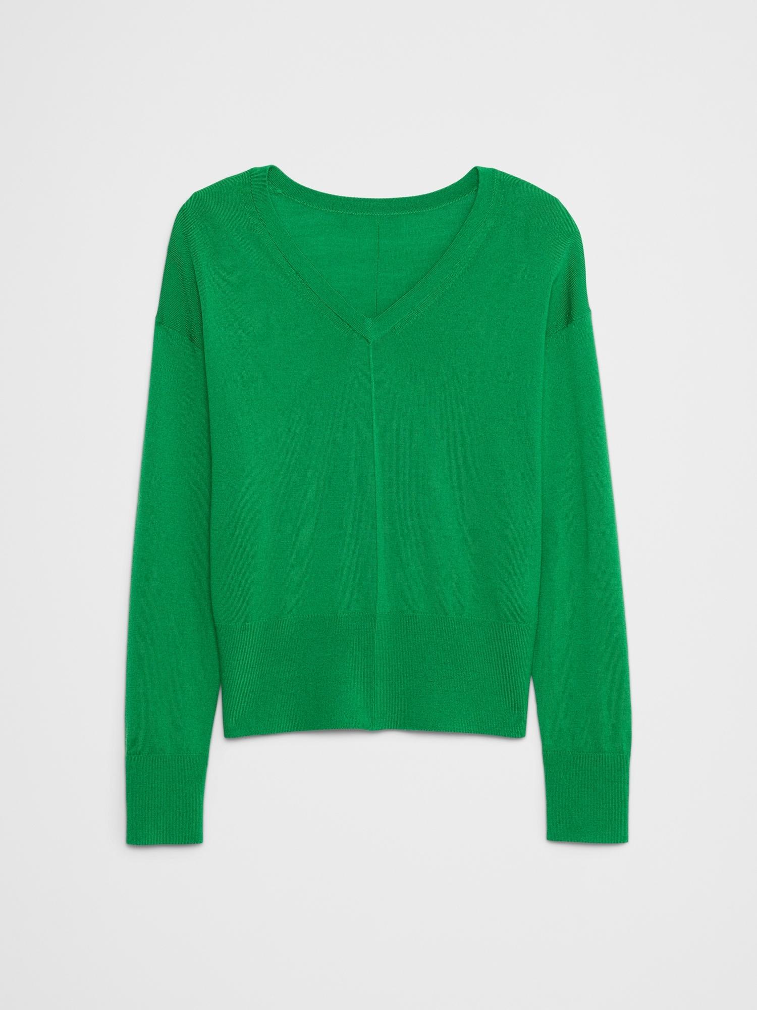 Merino Wool V-Neck Sweater Product Image