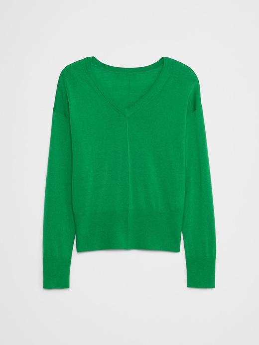 Merino Wool V-Neck Sweater Product Image