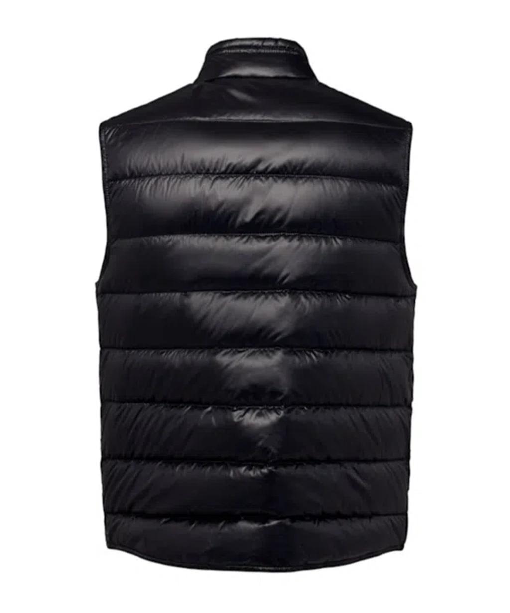 MONCLER High Collar Puffer Quilted Sleeveless Jacket In Black Product Image