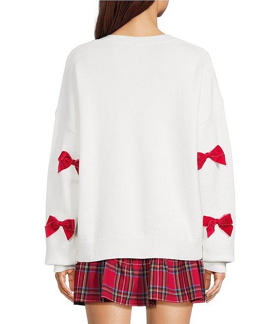 J.Marie Jenna Long Sleeve Bow front Sweater Product Image