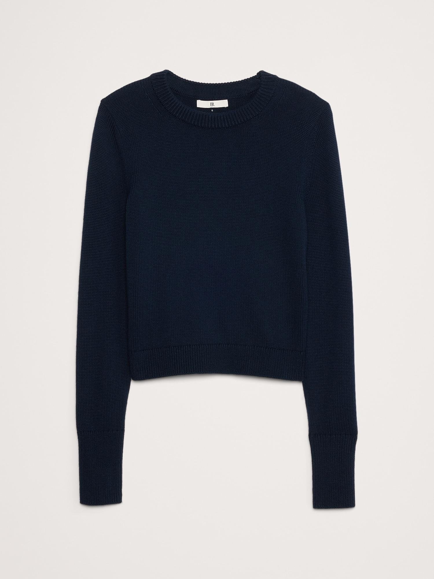 Cotton-Silk Crew-Neck Sweater Product Image