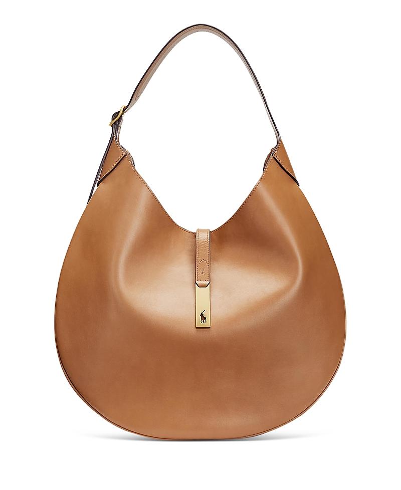 Womens Large Polo ID Leather Shoulder Bag Product Image
