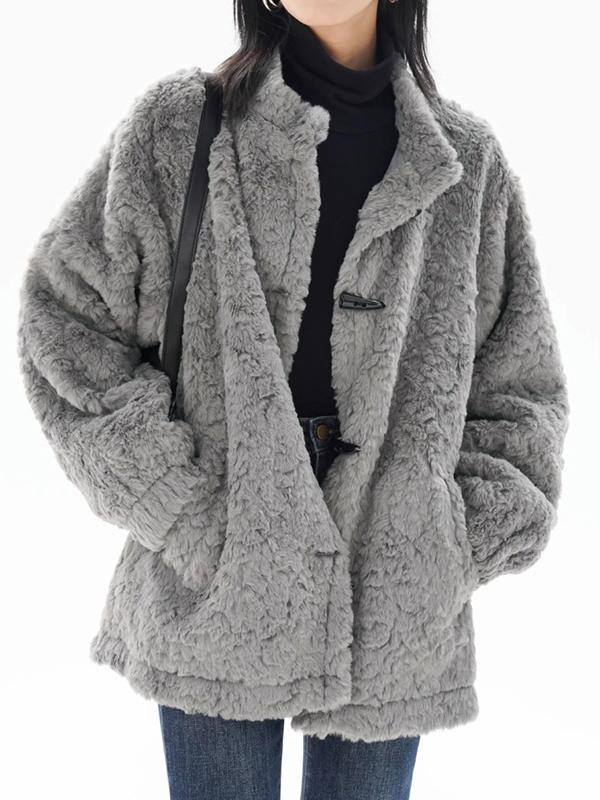 Vintage Fuzzy Horn Buckle Jacket Product Image