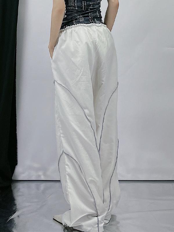 Pintuck Detail Straight Leg Pants Product Image