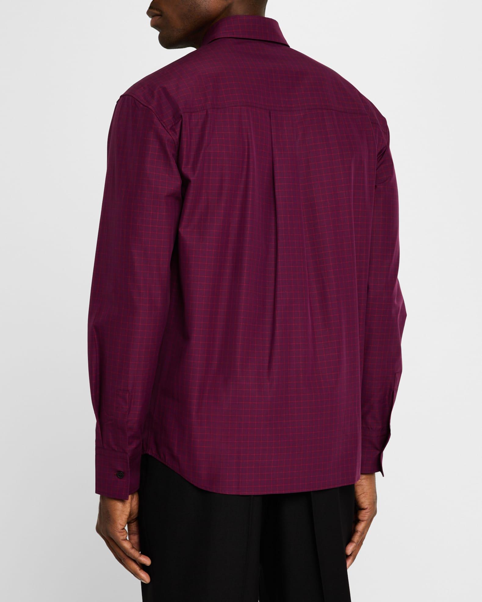 Men's Grid Check Pocket Logo Sport Shirt Product Image