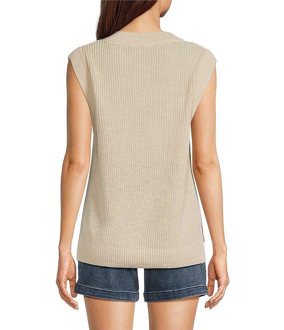 Faherty Miramar Organic Cotton Linen Blend Knit Sweater Tank Top Product Image