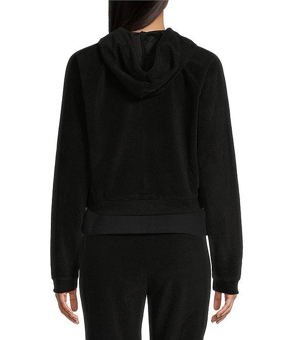 Volcom Lil Velour Zip Up Crop Hoodie Product Image