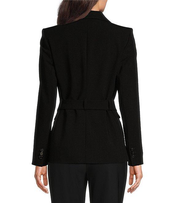 DKNY By Donna Karan Chain Belted Notch Lapel One-Button Jacket Product Image