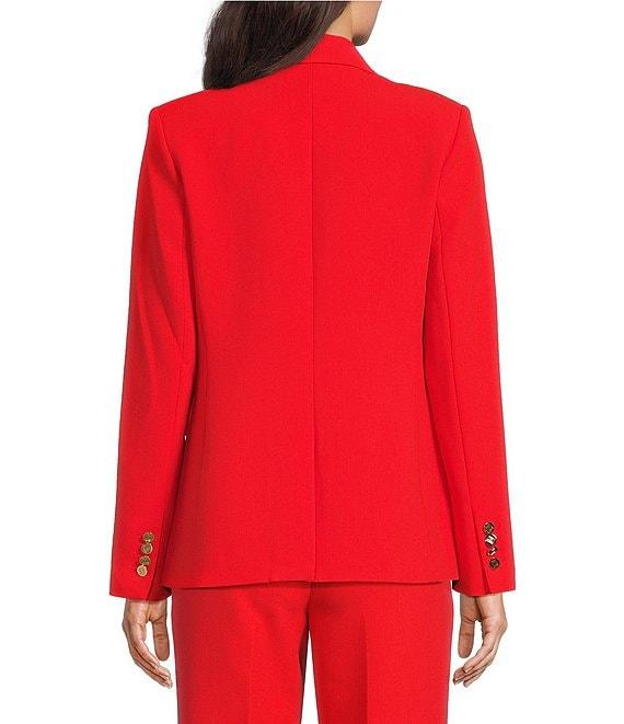 KARL LAGERFELD PARIS Woven Notch Lapel Long Sleeve One-Button Jacket Product Image