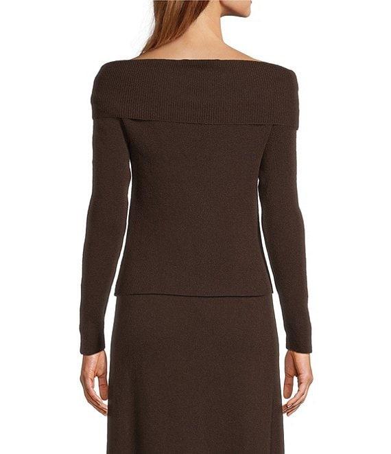 Antonio Melani Connie Cashmere Off-The-Shoulder Long Sleeve Coordinating Sweater Product Image