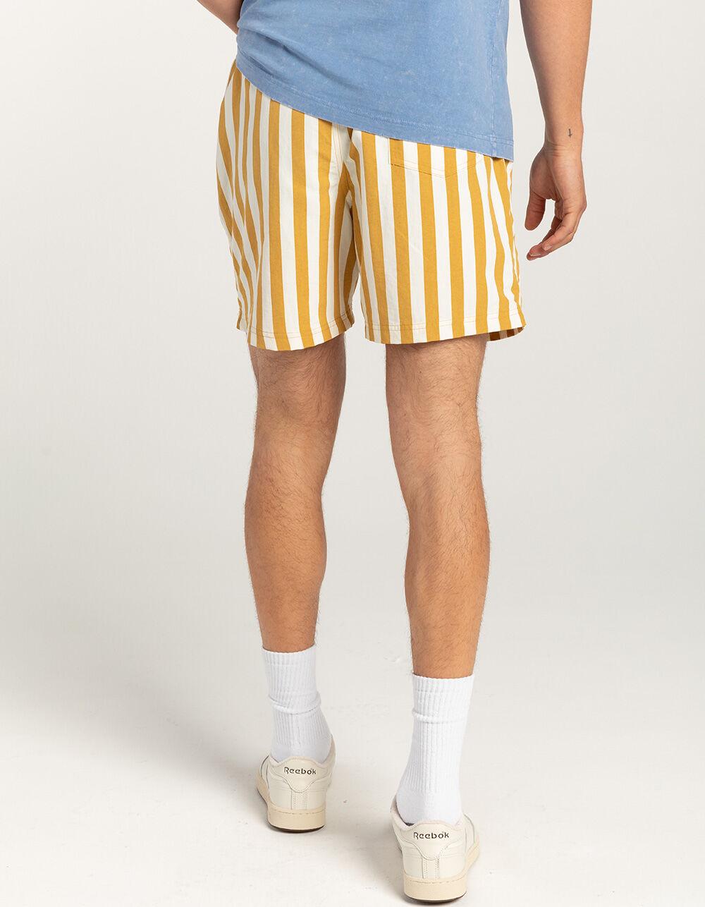 RSQ Mens 6" Nylon Shorts - WHITE/GOLD Product Image