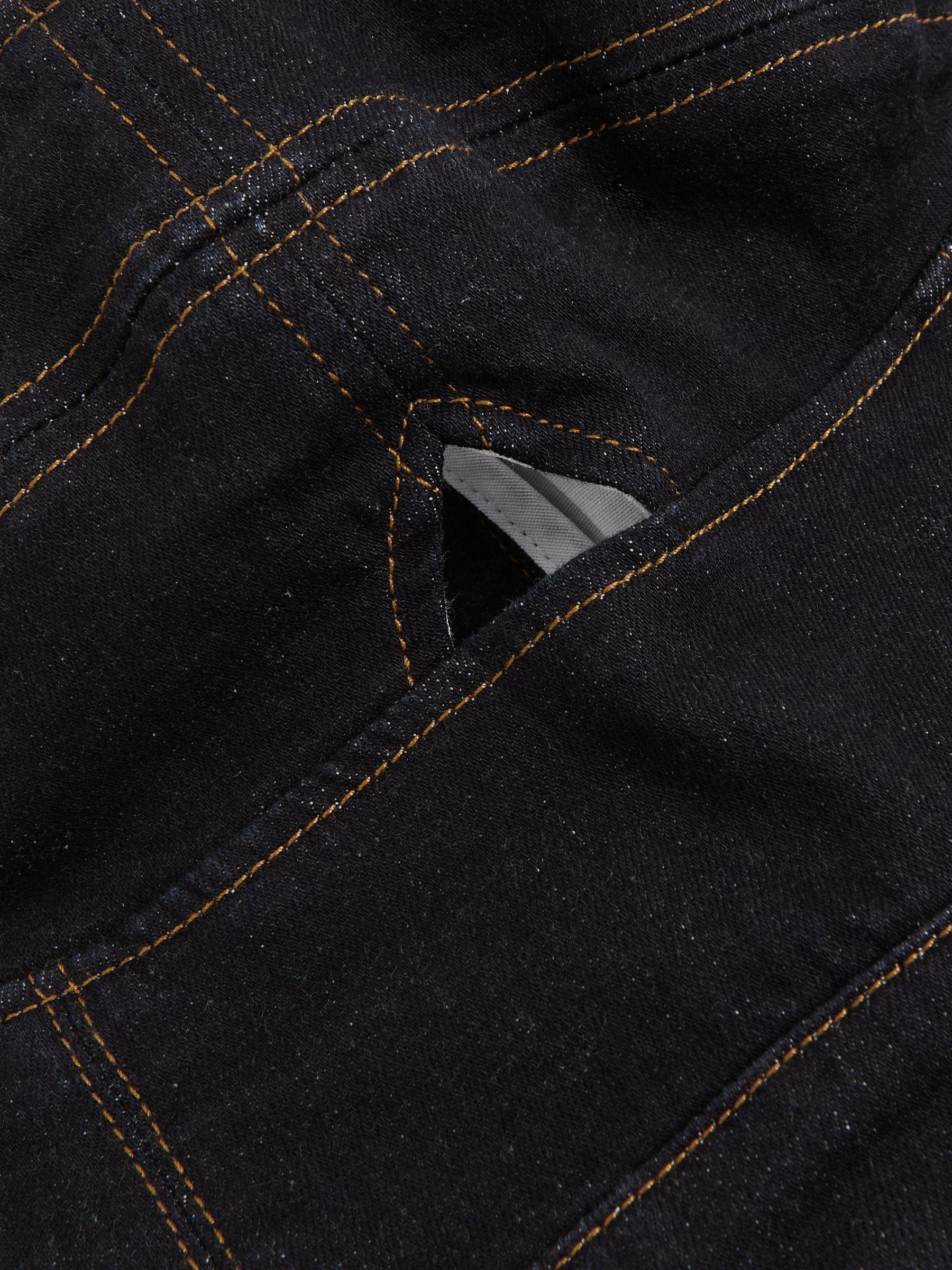 Strapless Wide Leg Denim Jumpsuit in Indigo Blue Product Image