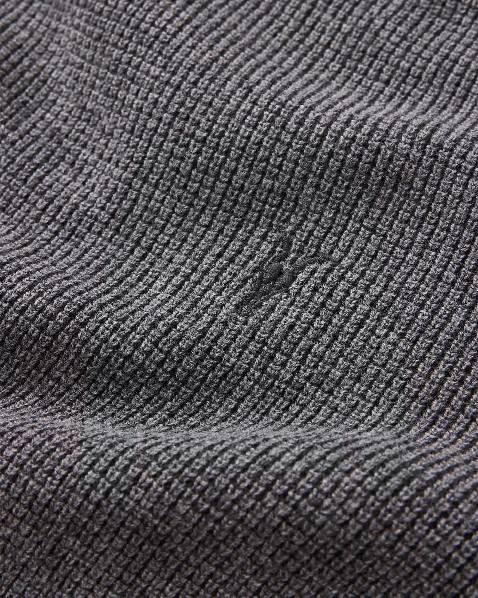 Aspen Waffle Texture Crew Neck Ramskull Sweater MONUMENT GREY | ALLSAINTS US Product Image