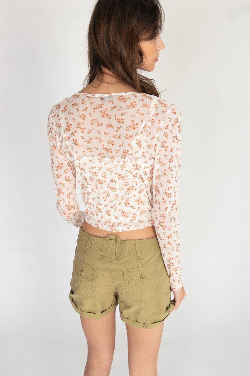 2 Piece Floral Mesh Top Set Product Image