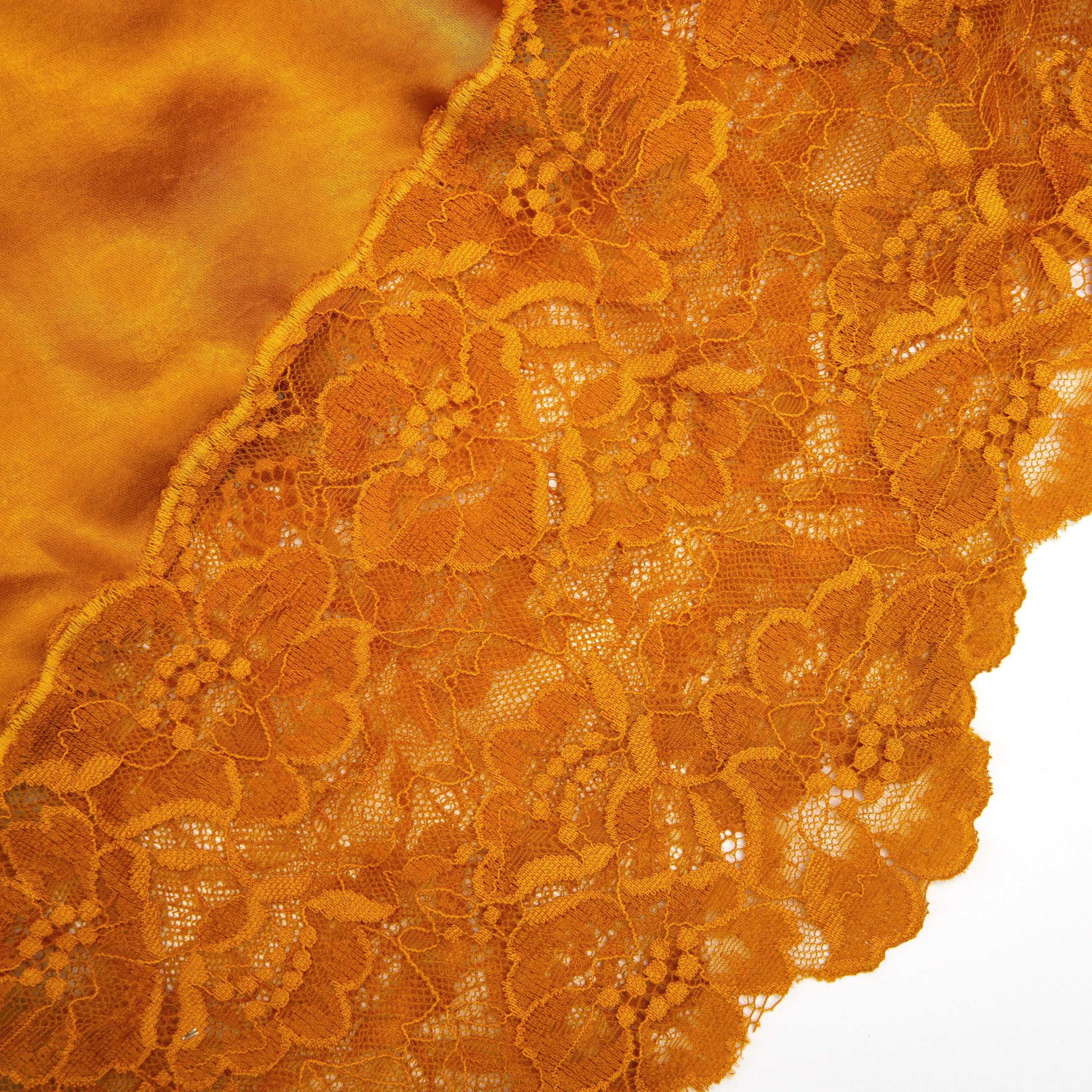 Burnt Orange Satin Midi Dress Product Image