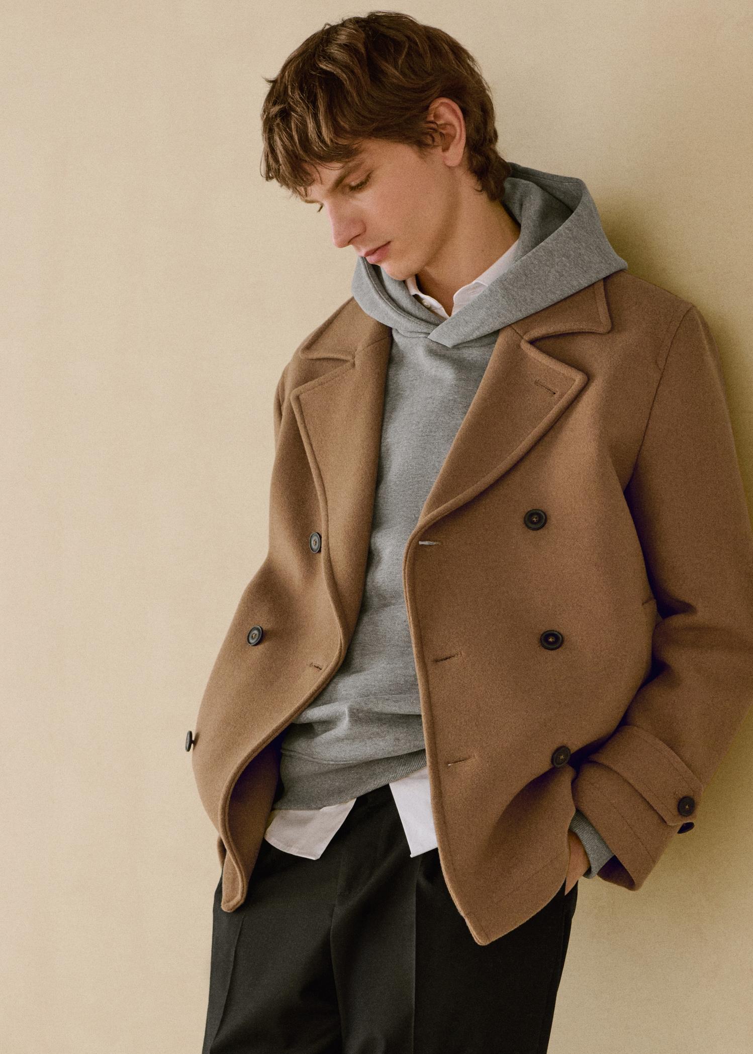 Hoodie cotton sweatshirt - Men | MANGO USA Product Image