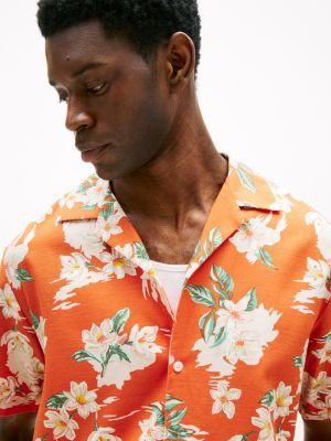 Regular Fit Floral Print Camp Shirt Product Image