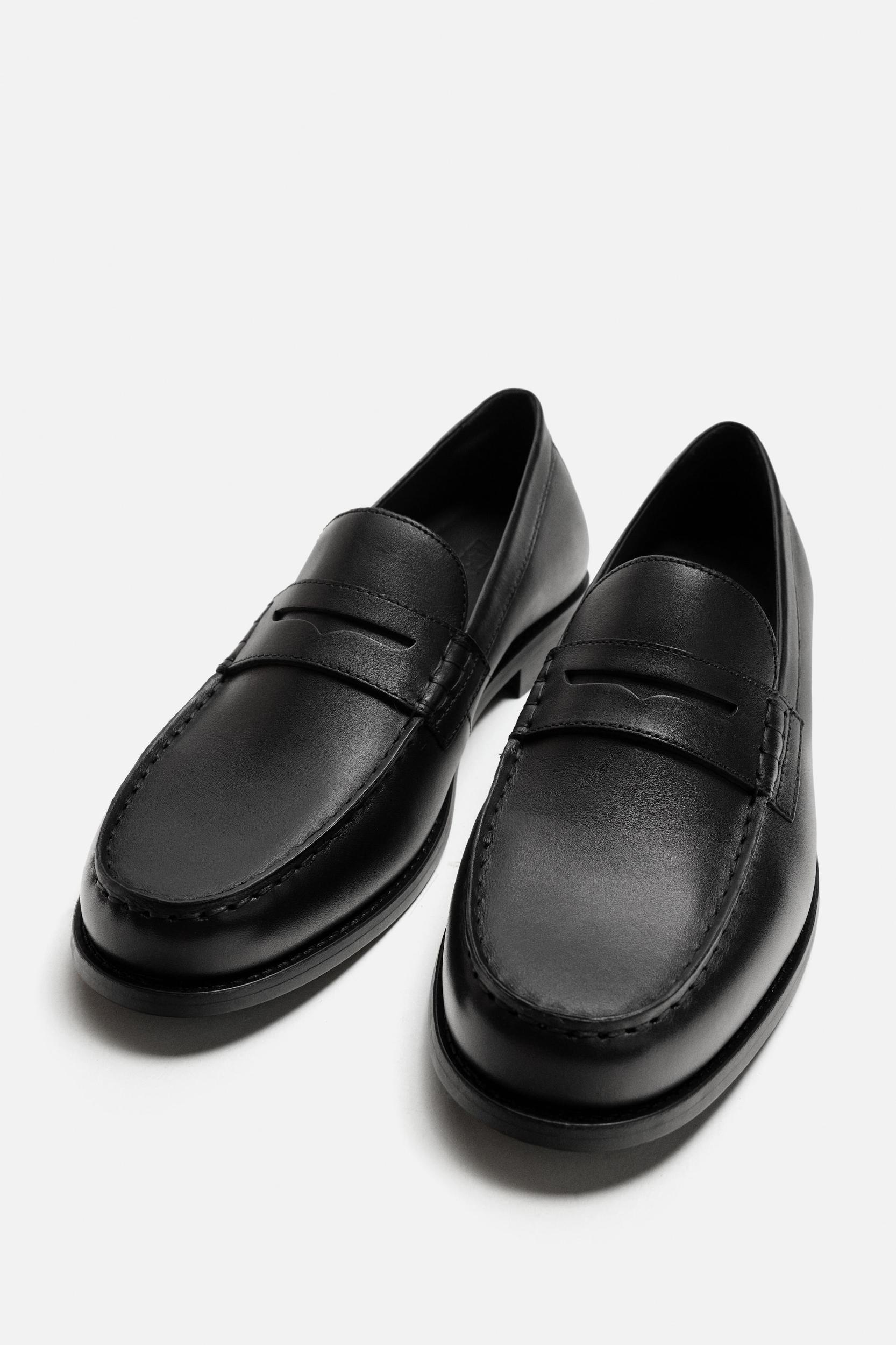 LEATHER PENNY LOAFERS Product Image