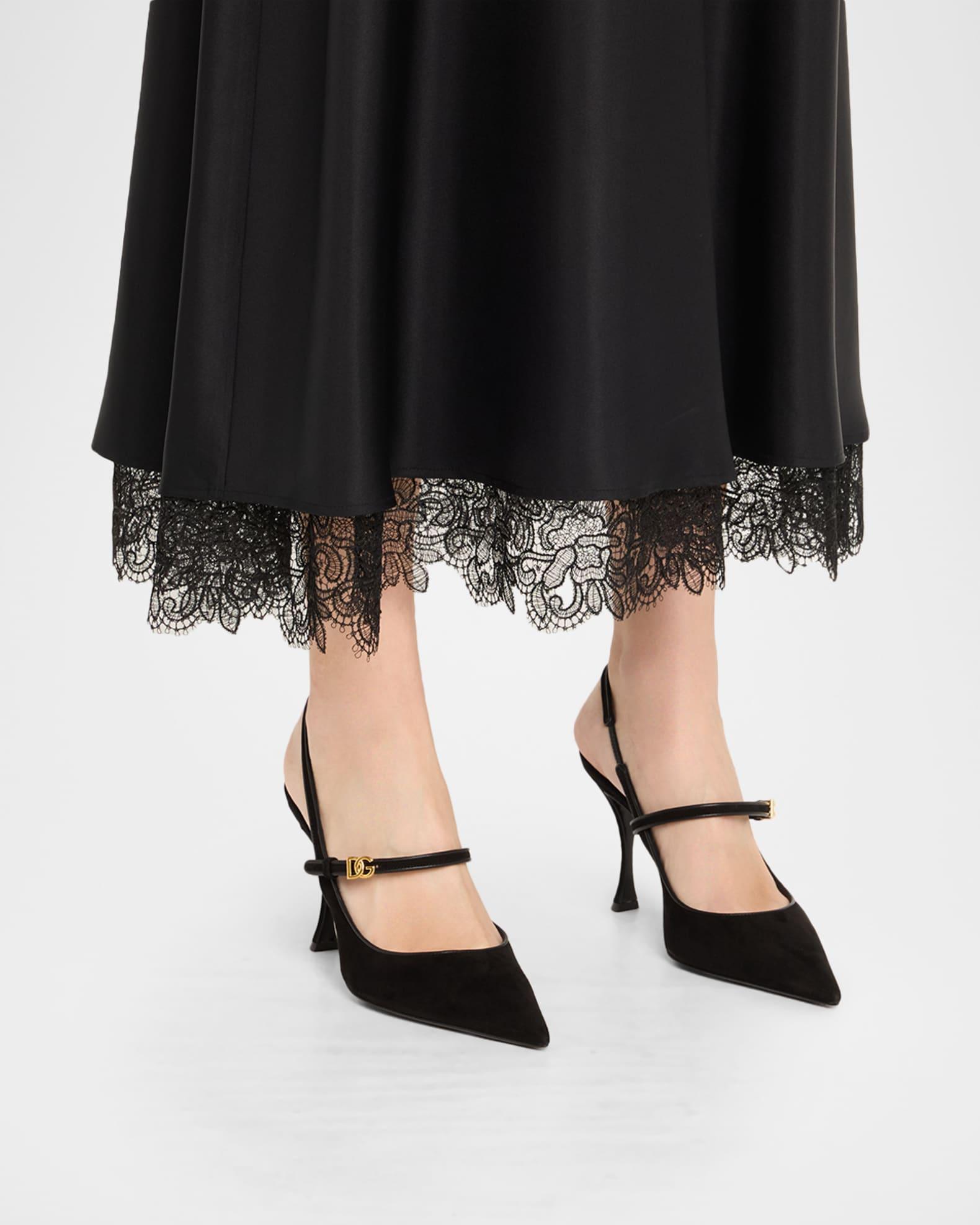 DG Suede Mary Jane Slingback Pumps Product Image