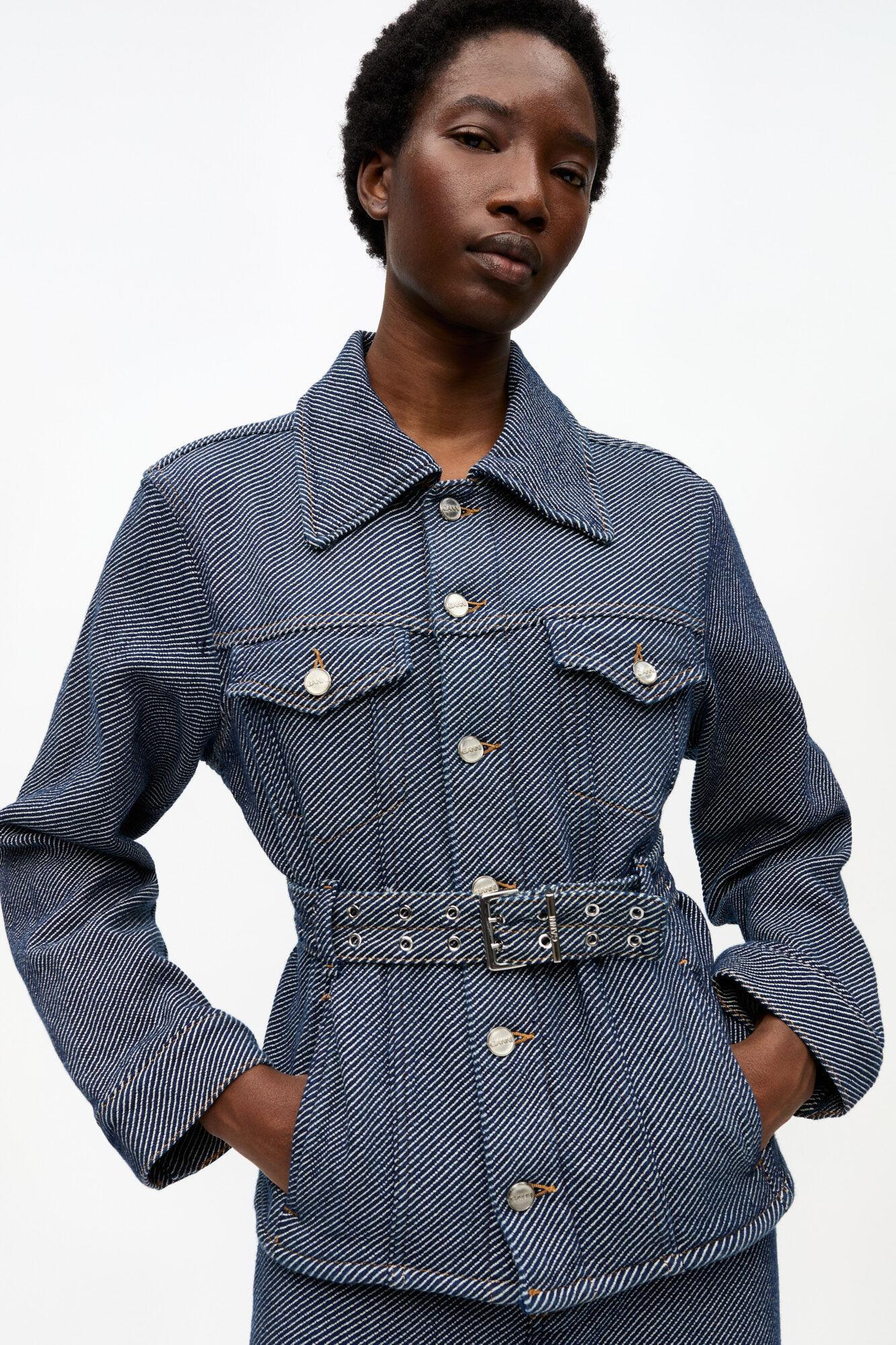 Blue Twill Denim Jacket Product Image