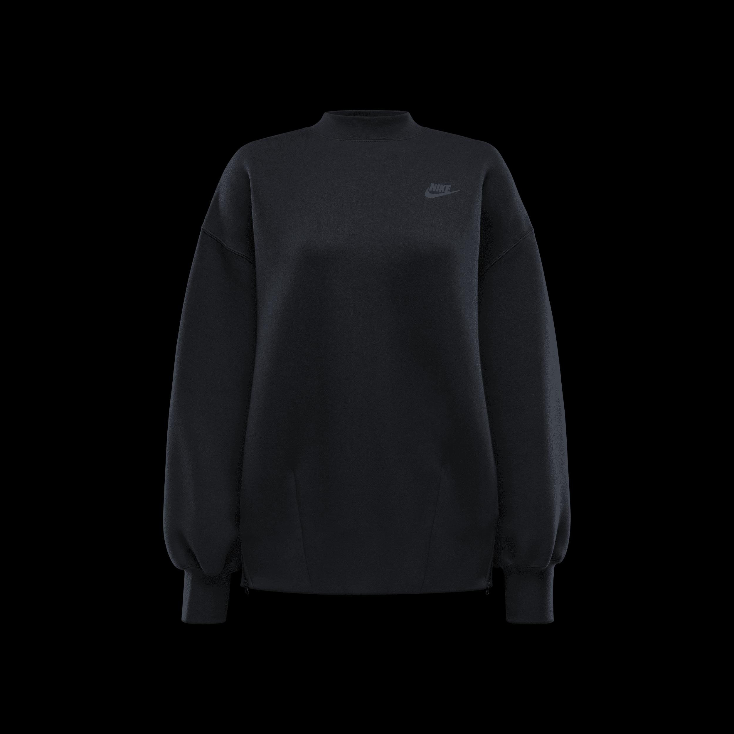 Womens Nike Sportswear Tech Fleece Oversized Crew-Neck Sweatshirt | FV8041-010 Product Image