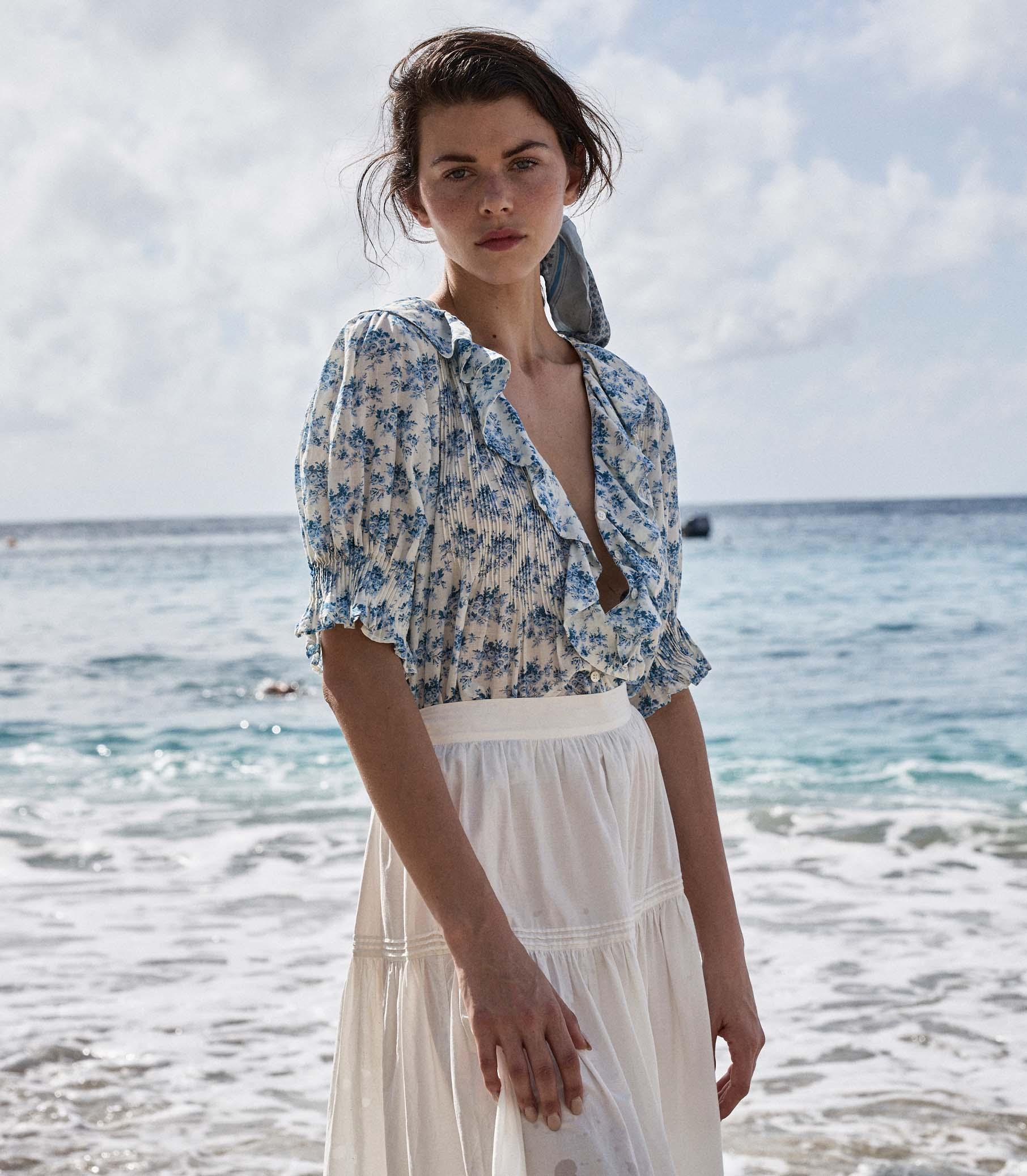 HENRI TOP -- BLEU ROSIER FLORAL Product Image