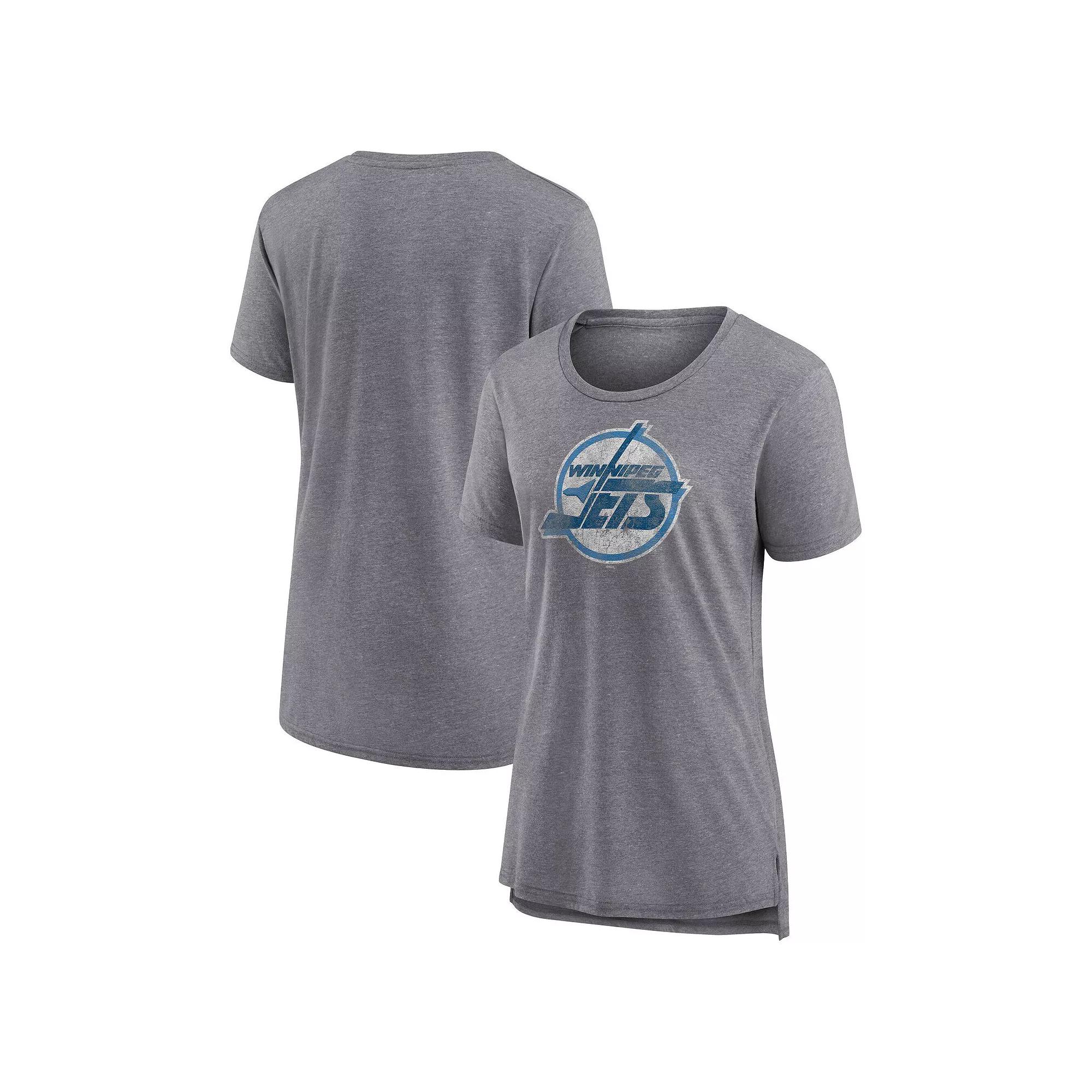 Women's Fanatics Heather Gray Winnipeg Jets Special Edition 2.0 Modern T-Shirt,  Product Image