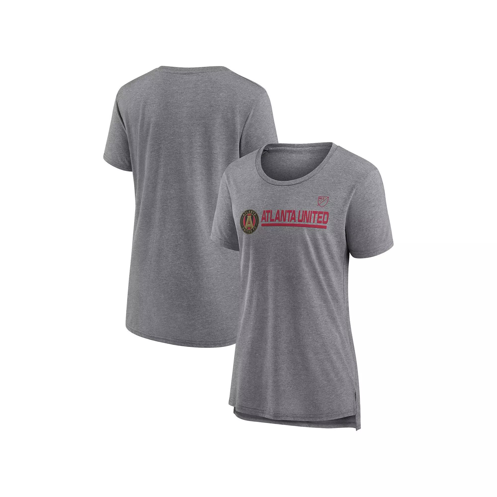 Women's Fanatics Heathered Gray Atlanta Falcons Drop Back Modern T-Shirt,  Product Image