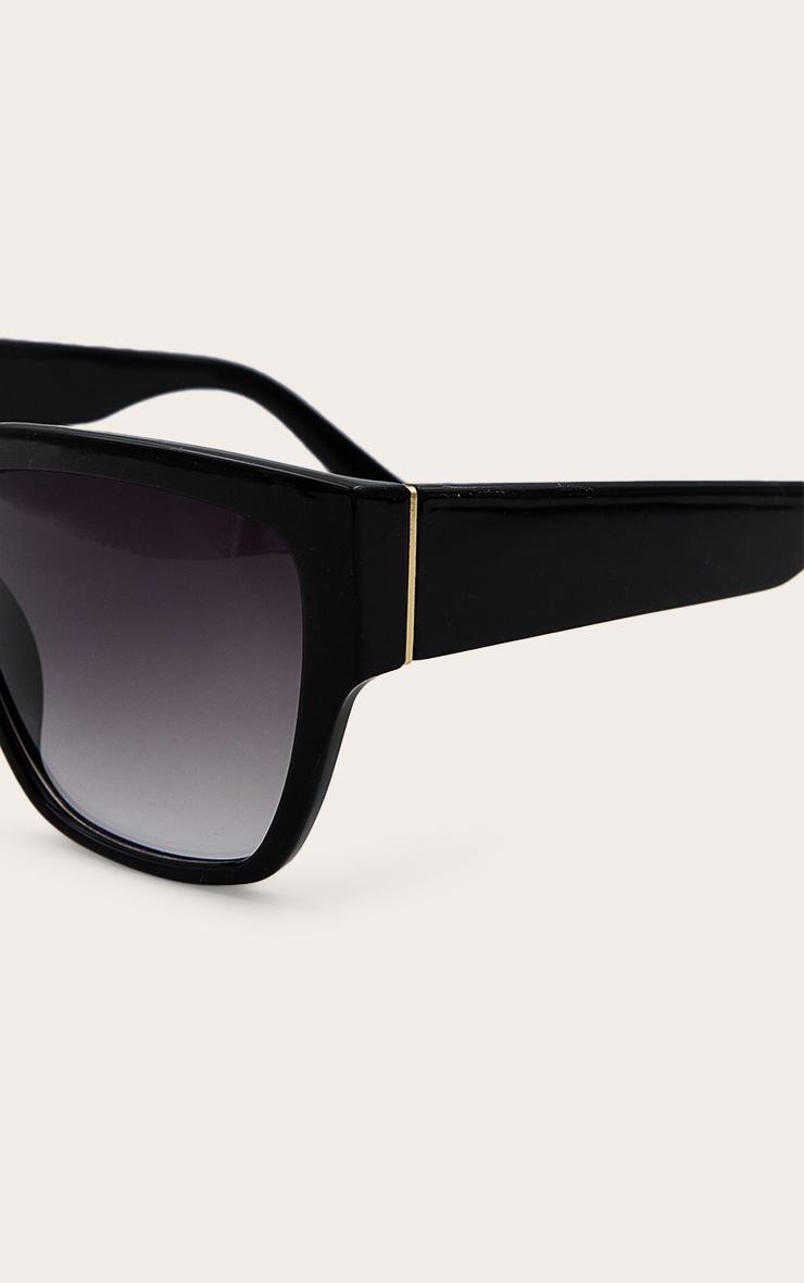 Black Plastic Oversized Square Sunglasses Product Image