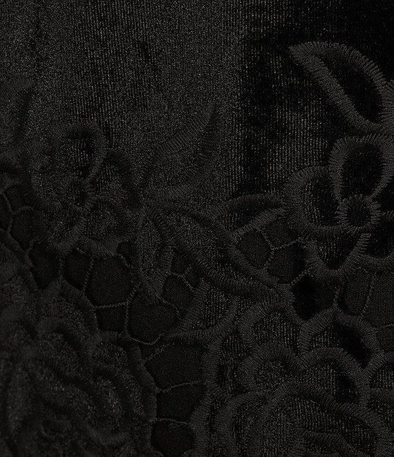 Layered With Love Samantha Strapless Embroidered Floral Velvet Jacquard Mini Dress Product Image