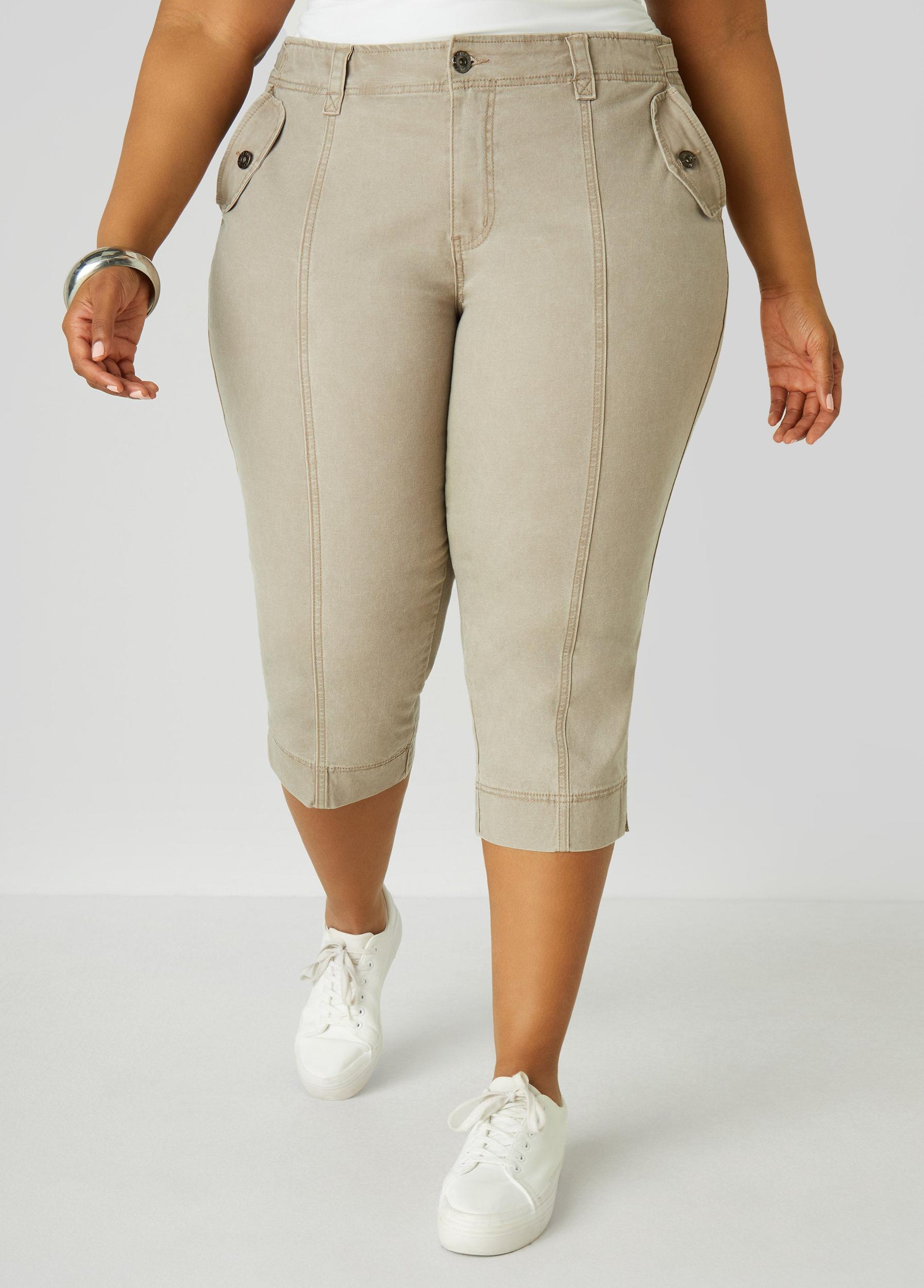 Seam Detailed Denim Capris Product Image
