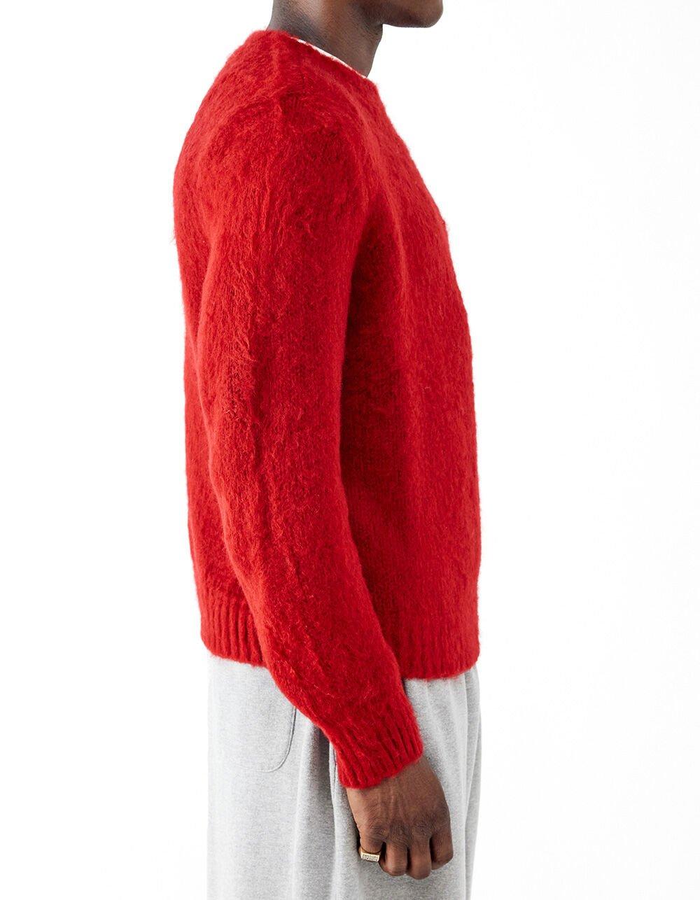 IETS FRANS Brushed Mens Crewneck Sweater - RED Product Image