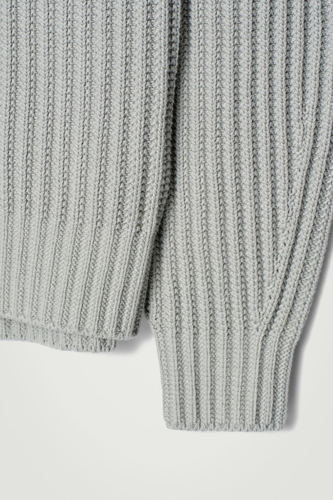 CHUNKY V-NECK SILK-COTTON CARDIGAN Product Image