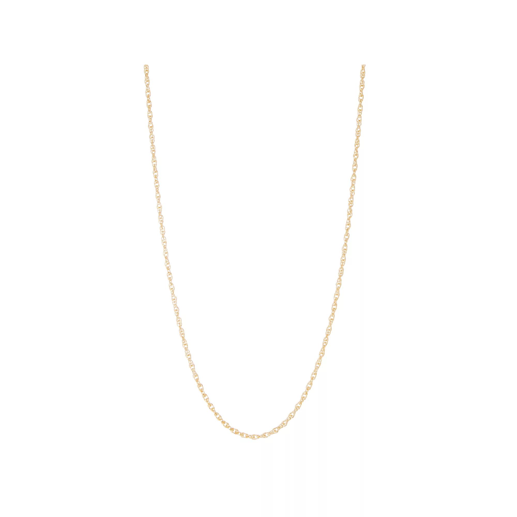 Jordan Blue 14k Gold Filled 2.8 mm Rope Chain Necklace, Womens Product Image