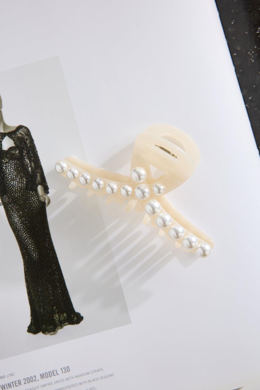 Luxe Pearl Claw Clip Nude Product Image