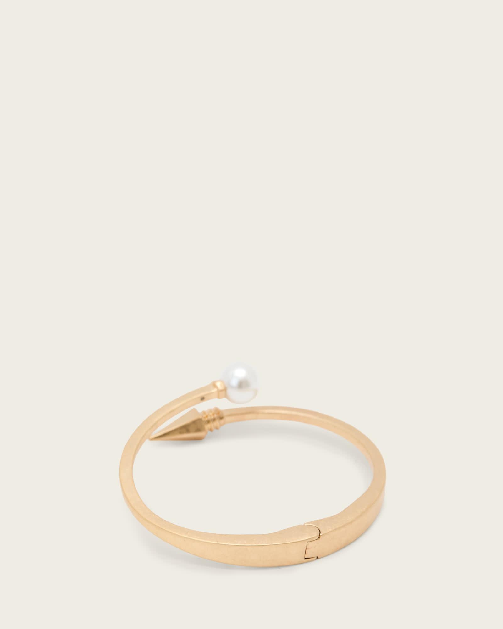 Lia Heart Huggie Earrings WARM SILVER | ALLSAINTS US Product Image