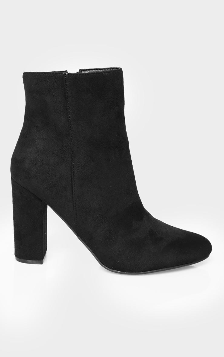 Black Behati Faux Suede Ankle Boots Product Image