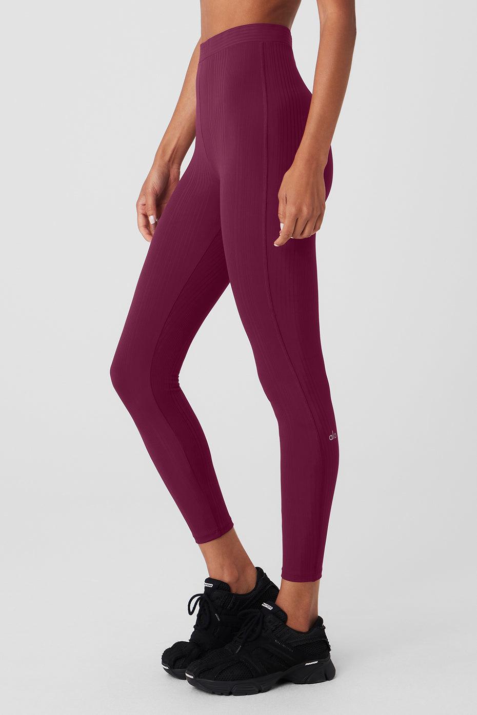 High-Waist 7/8 Run It Back Legging - Wild Berry Product Image