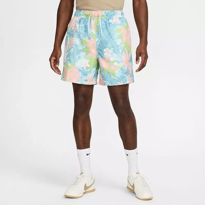 Nike Mens Nike Club Flow Shorts - Mens Mint Foam/Denim Turquoise/Pink Product Image