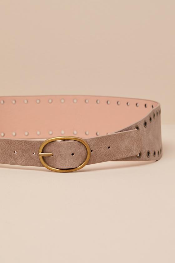 Batari Taupe Distressed Boho Belt Product Image